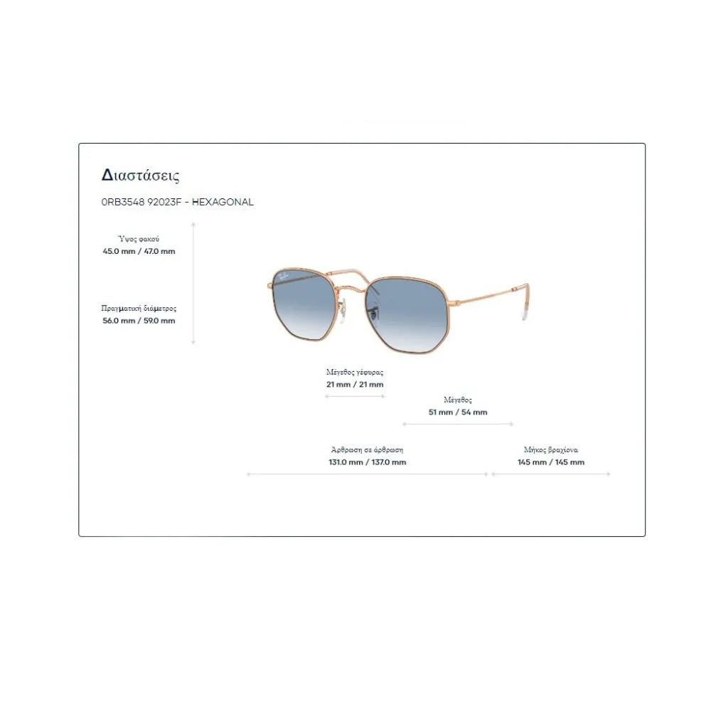 Γυαλιά ηλίου Ray Ban RB 3548 Hexagonal