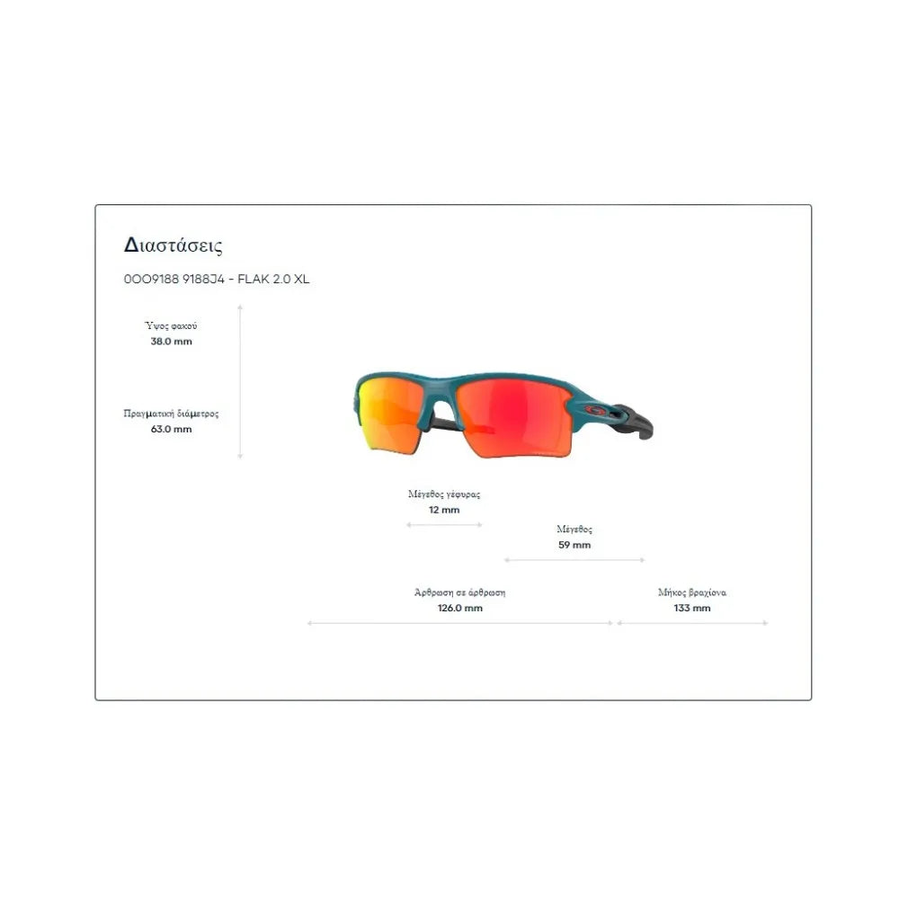 Γυαλιά ηλίου Oakley OO 9188 Flak 2.0 xl  Prizm Grey