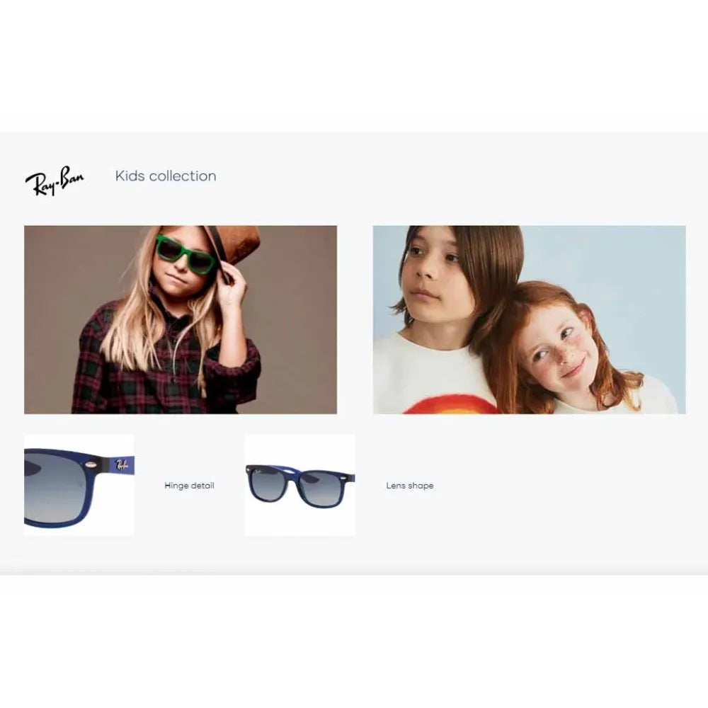Παιδικά γυαλιά ηλίου Ray Ban Junior RJ 9052s Junior New Wayfarer + Κορδόνι