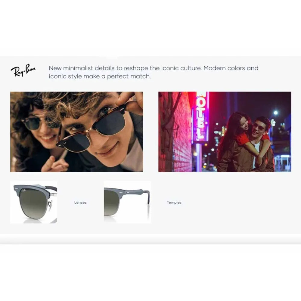 Γυαλιά ηλίου Ray Ban RB 3507 Clubmaster Aluminum